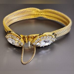 Vintage Gold Mesh Metal Bracelet